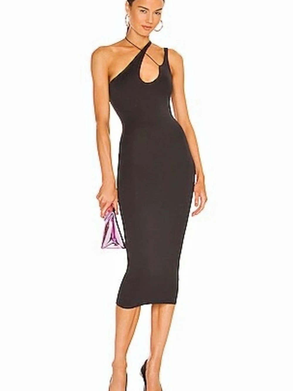 Alix NYC Black Cutout Midi Dress Size XS NWT